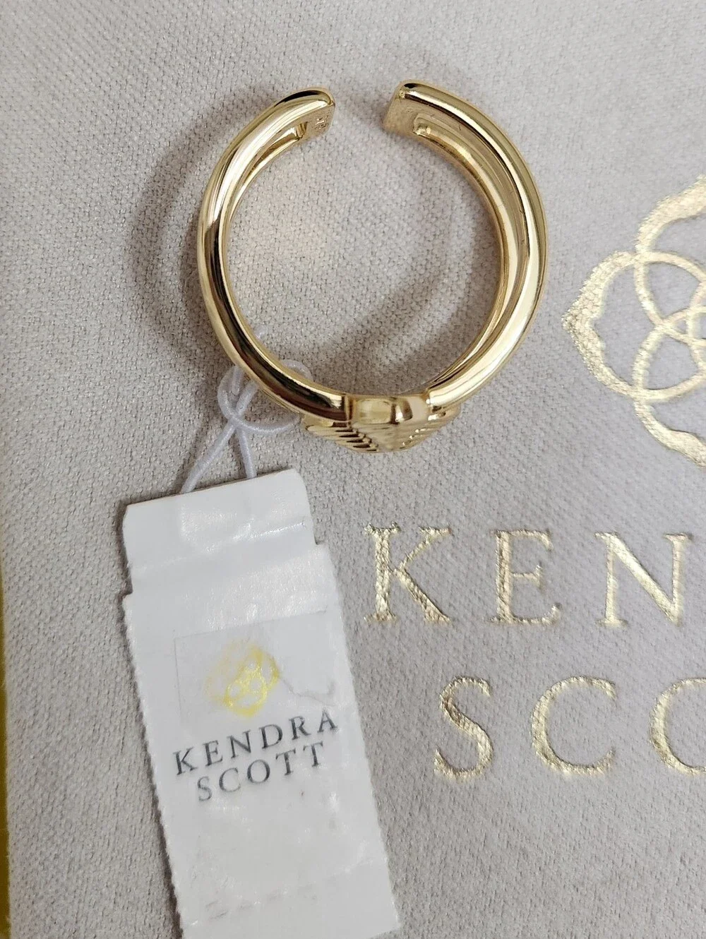 Kendra Scott Abbie Double Band Ring Gold Sz 9 NWT